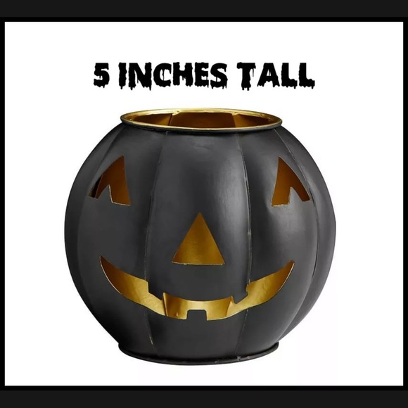(1) 5” HALLOWEEN JACK O' LANTERN CANDLE HOLDER 5" - Picture 3 of 3